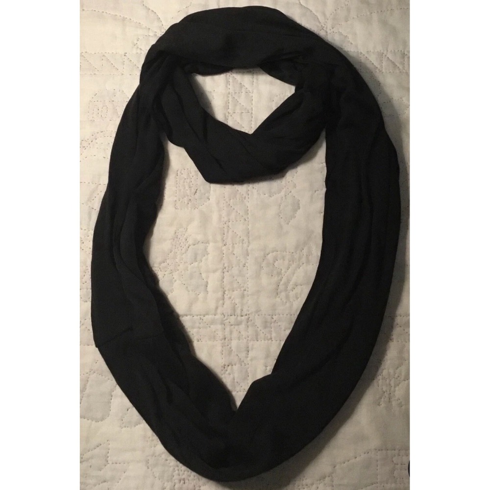 New In Bag Zipello Infinity, Scarf, Black With Zipper Pocket - Picture 2 of 3